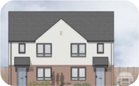 Illustration of new council homes in the Seacroft South area of Leeds
